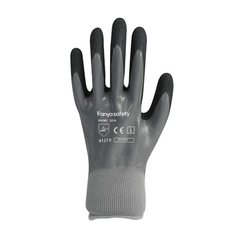 13G polyester liner med sandig nitril dubbelbeläggning