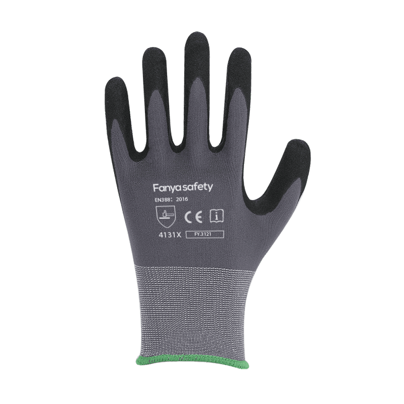 15G nylon/spandex foder med sandig nitrilbeläggning
